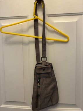 Free People Goat Leather Crossbody Sling Bag